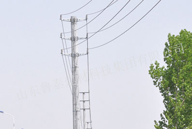 10千伏雙回轉角桿（大彎矩底部法蘭盤電桿）